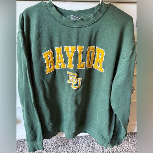 Stadium Athletics Green and Yellow Women's Sweater - Picture 1 of 3